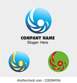 Circle icon spiral sign vector