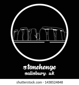 Circle Icon stonehenge. vector illustration
