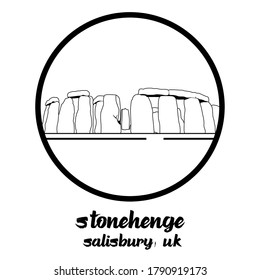 Circle Icon stonehenge. vector illustration