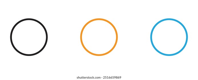 Ícone de círculo Conjunto de ilustrações de linha fina