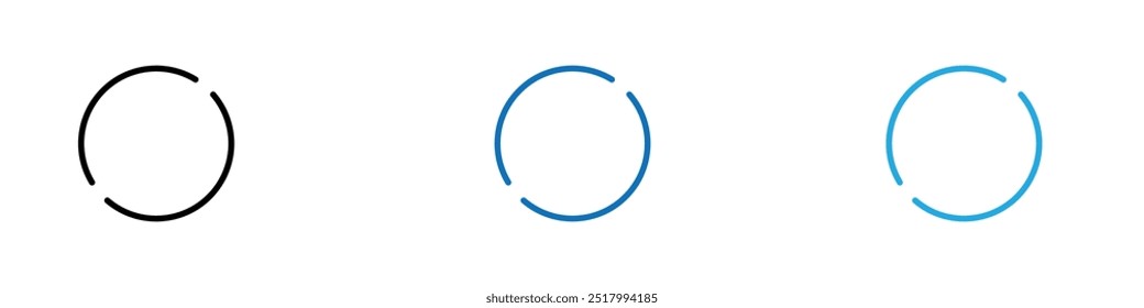 Circle icon thin line illustration