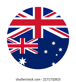 circle icon of union jack and australian flags. vector illustration isolated on white background