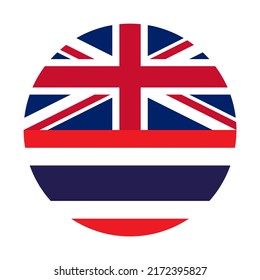 circle icon of union jack and thai flags. vector illustration isolated on white background