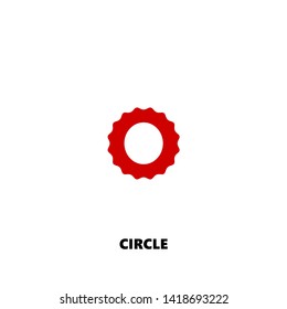 circle icon. circle vector design. sign design. red color