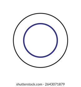 Círculo ícone vetor isolado no fundo branco, conceito de logotipo de Círculo sinal no fundo transparente, preenchido símbolo preto.