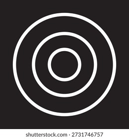 Icono de círculo. Ilustración de la línea del Vector del círculo, símbolo, cartel, logotipo. Dibujo de círculo. Blanco y negro.