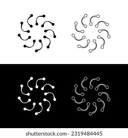 Circle icon vector logo template design . Circle illustration logo 
