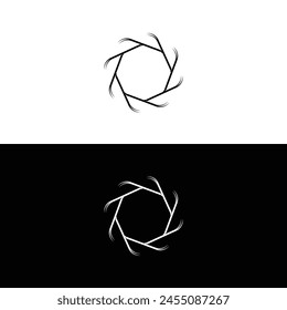 Circle icon vector logo template illustration . Circle silhouette design