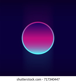 circle icon vector neon glow