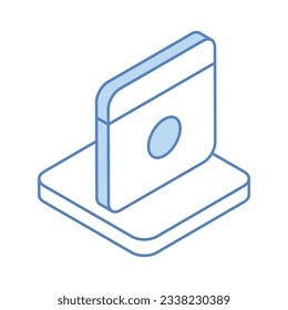Icono de círculo, ilustración de material vectorial.