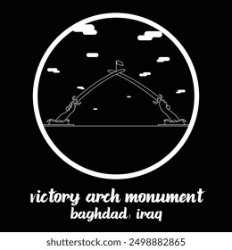Monumento del arco de la victoria. ilustración vectorial