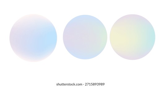 Circle icons with gradient color on white background