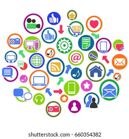 circle icons group set