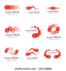 Circle Icons Set - Isolated On White Background - Vector Illustration, Graphic Design Editable For Your Design. Circle Logo