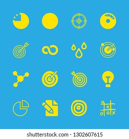 circle icons set with pie chart, donut and target vector set
