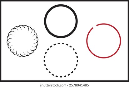 Circle icon.Vector design contemporary figures: circle
