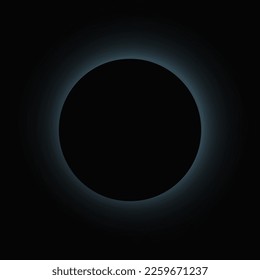 Circle illuminate frame with gradient. Grey round neon banner isolated on black background. Vector illustration