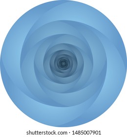 Circle illusion logo in blue tons