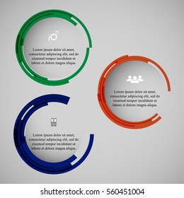 Circle illustration. Can be used for web design, infographics