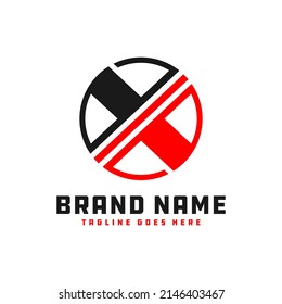 Logo-Design für Kreisillustrationen mit Buchstabe X