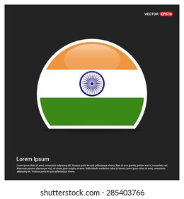 circle India flag Sticker