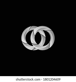 Circle Infinity Metallic Modern Abstract Creative Logo