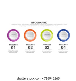 Circle Infograhic Template Four Option For Business Presentation