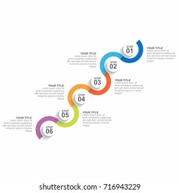 Circle Infograhic Template Six Option For Business Presentation