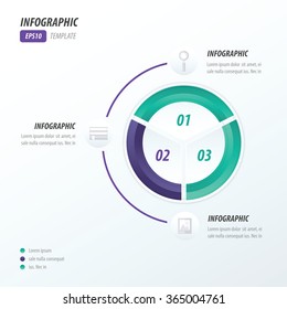 Circle infographic 2 color  violet, blue