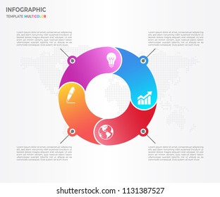 Circle infographic 4 options
