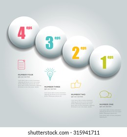 Circle infographic. 4 steps round diagram, graph, chart, flowchart, banner template. Vector.