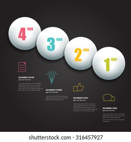 Circle infographic. 4 steps round diagram, graph, chart, flowchart, banner template. Vector.