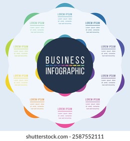 Circle infographic business design 10 options