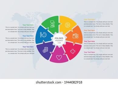 Imagen vectorial del diagrama de gráficos de infografía circular