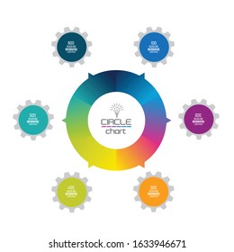 Circle infographic chart, diagram, scheme.