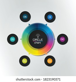 Circle infographic chart, diagram, scheme.