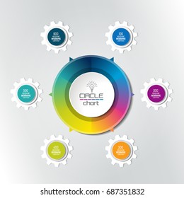 Circle infographic chart, diagram, scheme.