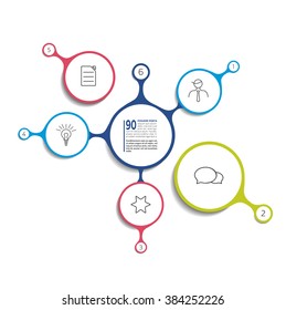 Circle infographic chart. Vector template.