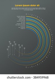 Circle Infographic Concept - Scheme. Statistics graphic design , vector illustration. Can be used for workflow layout, banner, diagram, number options, step up, web.