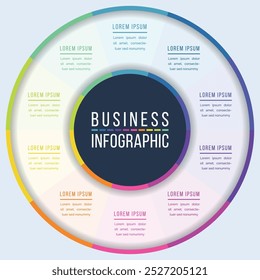 Círculo Diseño infográfico 10 pasos, objetos, Elementos u opciones información círculo de negocios Plantilla