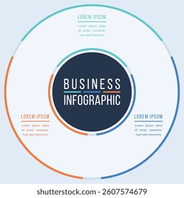 Circle infographic design 3 Steps