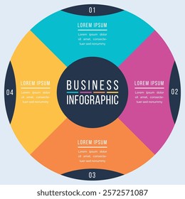 Circle Infographic design 4 options business information