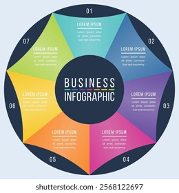 Circle Infographic design 7 options information