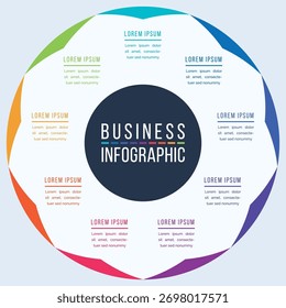 Círculo Diseño de Infografía 9 Opciones