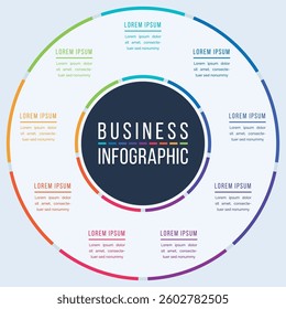 Circle infographic design 9 Steps Strategy Presentation