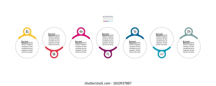 El diseño de infografía circular puede utilizarse con una presentación y un folleto explicando el negocio. diseño vectorial.