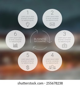 Circle infographic, diagram, graph, presentation, chart.