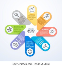 Circle infographic diagram template illustration