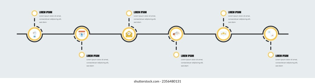 Circle infographic elements with business icons