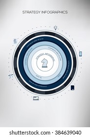 Circle Infographic. Flat Vector design template.

